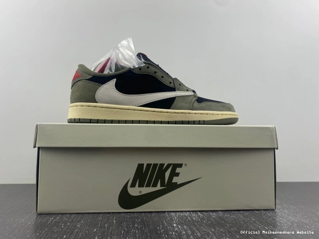 Official Maikesneakers OLIVE' DM7866-002 SP SCOTT TRAVIS X 'BLACK JORDAN 1 OG AIR LOW 0729